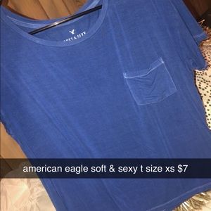 American Eagle Blue Soft & Sexy T